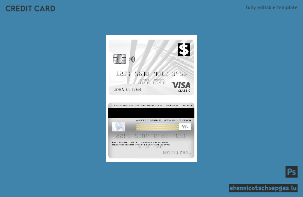 USA First Bank of Wiki Visa Classic Card Beispielvorschau